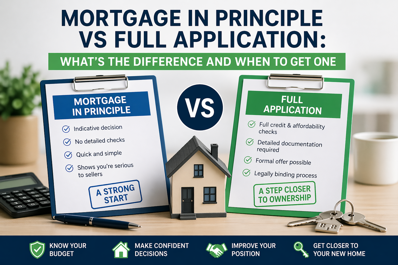 Mortgage in Principle vs Full Application: what’s the difference and when to get one